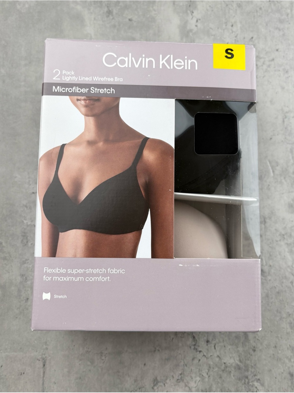 Women’s Calvin Klein flexible super stretch bra 2 pack microfiber size small